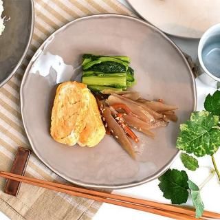 ベージュいっぷく丸皿M 約17.6cm 洋食器 丸型プレート 15cm〜25cm 日本製 美濃焼 業務用 おしゃれ モダン g-1930-19