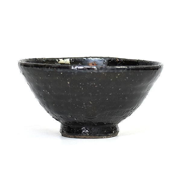 黒釉天目流し飯碗 約12.5cm 和食器 飯器・飯碗 日本製 美濃焼