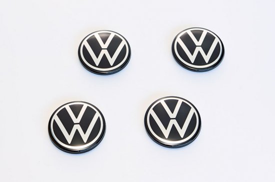 Volkswagen 純正New VW Logo センターホイールキャップ(1セット4個入り 