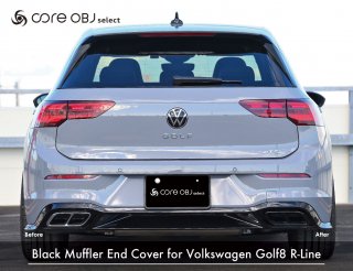 core OBJ select<br>Black Muffler End Cover<br>for Volkswagen Golf8 R-Line