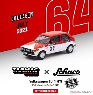 【限定2台】TARMAC WORKS<br>VW Golf I GTI Rally Monte Carlo 1980<br>1/64 ミニカー