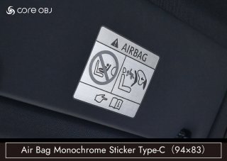 core OBJ<br>Air Bag Monochrome Sticker<br>Type-C（94×83）