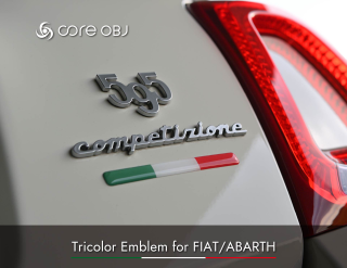 core OBJ<br>Tricolor Emblem for FIAT/ABARTH