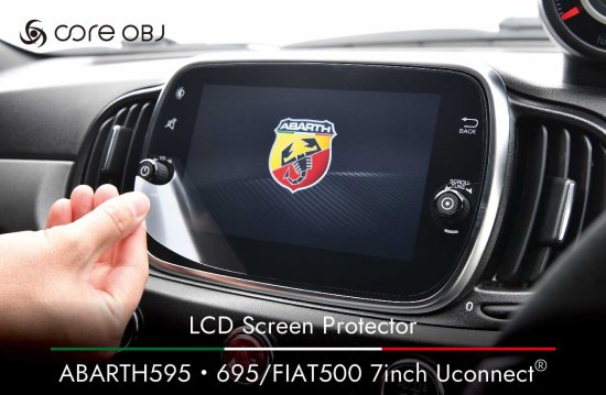 core OBJ | LCD Screen Protector | ABARTH 595・695/FIAT 500 7inch Uconnect® -  CodeTech CAM Online Store