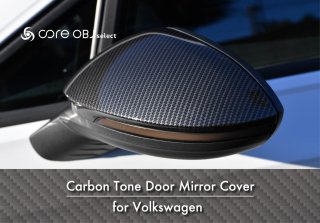 core OBJ select<br>Carbon Tone Door Mirror Cover for Volkswagen<br>【取り付けサービス※工賃込み】