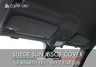 core OBJ<br>SUEDE SUN VISOR COVER<br>for ABARTH 595・695 / FIAT 500<br>【左側】