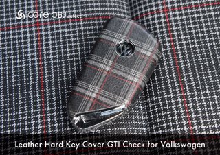 core OBJ selec<br>Leather Hard Key Cover GTI Check for Volkswagen