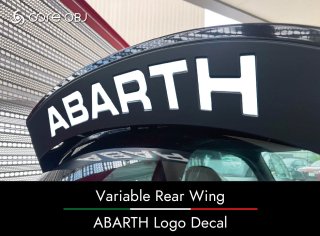 core OBJ<br>Variable Rear Wing ABARTH Logo Decal