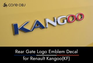 core OBJ<br>Rear Gate Logo Emblem Decal<br>for Renault Kangoo 3 (KF) <br>Tricolor color