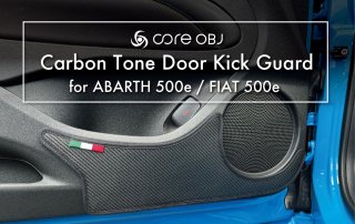 core OBJ<br>Carbon Tone Door Kick Guard<br>for ABARTH 500e / FIAT 500e