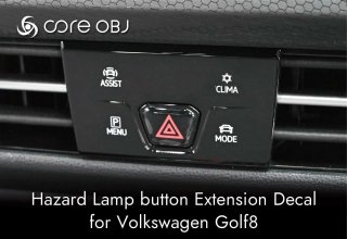 core OBJ<br>Hazard Lamp button Extension Decal for Volkswagen Golf8