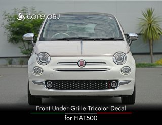 core OBJ<br>Front Under Grille Tricolor Decal for FIAT500