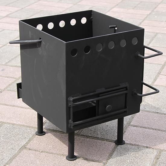 バーベキューコンロ 小 帯広刑務所 焚き火台 焼き網・鉄板付き