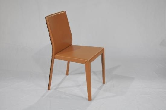 □カッテラン・イタリア□MARGOT ダイニングチェア 2脚セット レザー