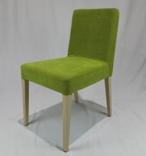 モデルルーム展示品 お洒落椅子 黄緑色の布製ダイニングチェア モデル