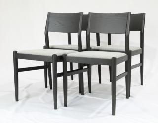 モデルルーム展示品 藤栄 MITZ（ミッツ） ダイニングチェア4脚セット DK ダーク【送料無料】31100
