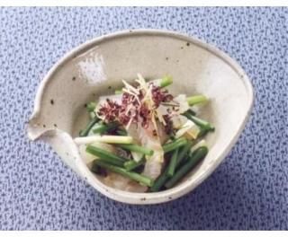 たいと小ねぎのぽん酢あえ