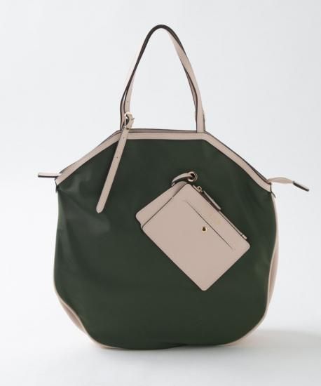 TROMPE L'OEIL/ROUND TOTE Msize (KHAKI×PINK) - COELACANTH TROMPE L'OEIL/ROUND TOTE Msize (KHAKI×PINK) - COELACANTH