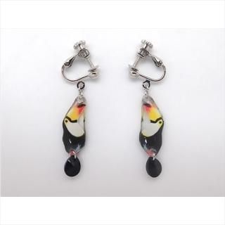 オニオオハシ　レジン　バッグハンガー　キーホルダー　リバーシブル　カラスウリ オニオオハシ レジン バッグハンガー キーホルダー リバーシブル