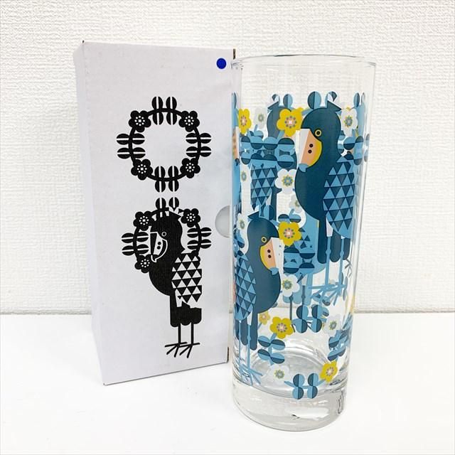 肌触りがいい KOTORITACHIコリンズグラス花輪とハシビロコウ 掛川花鳥園公式 - 工芸品