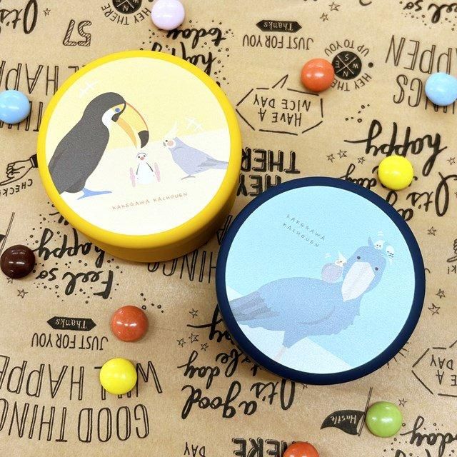 オリジナルカラフルチョコ入り丸缶（2種） - 掛川花鳥園公式通販サイト