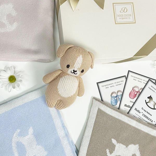 【特別訳あり特価】 新製品おくるみセット】cuddle+kindベビードッグ コーヒー