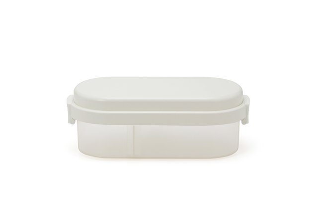 フタが保冷剤になるお弁当箱 / GEL-COOL plus dome M クリアランチボックス　抗菌  / 色：milk / 600ml
