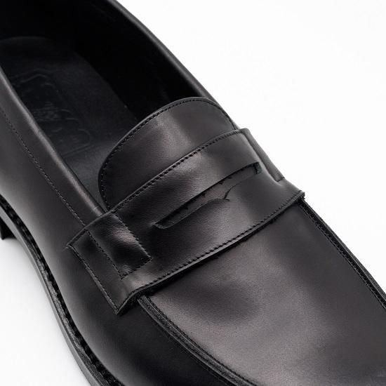 鞆ゑ(ともえ)　コインローファー　ネイビー25cm【美品】 25cm 鞆ゑ（ともえ） ネイビー COIN LOAFER ローファー