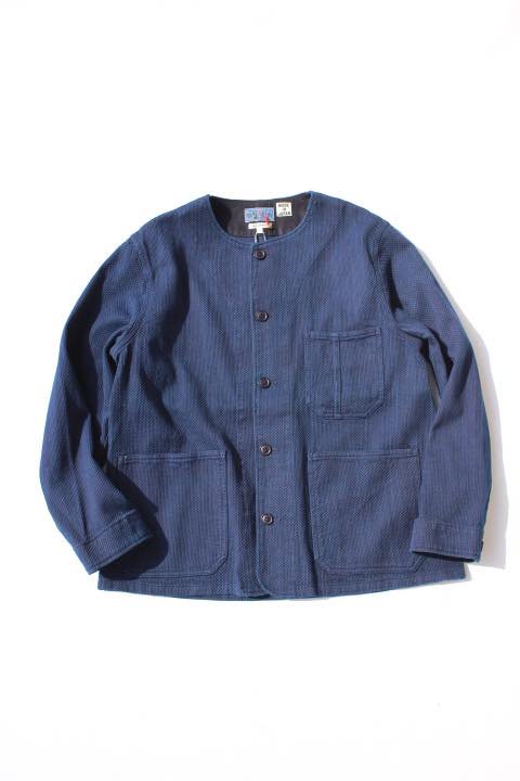新品タグ付 BLUE BLUE JAPAN カセゾメサシコ ノーカラージャケット