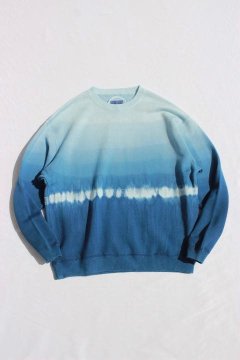 BLUE BLUE JAPAN/テゾメグラデーション クルーネック スウェットシャツ INDIGO