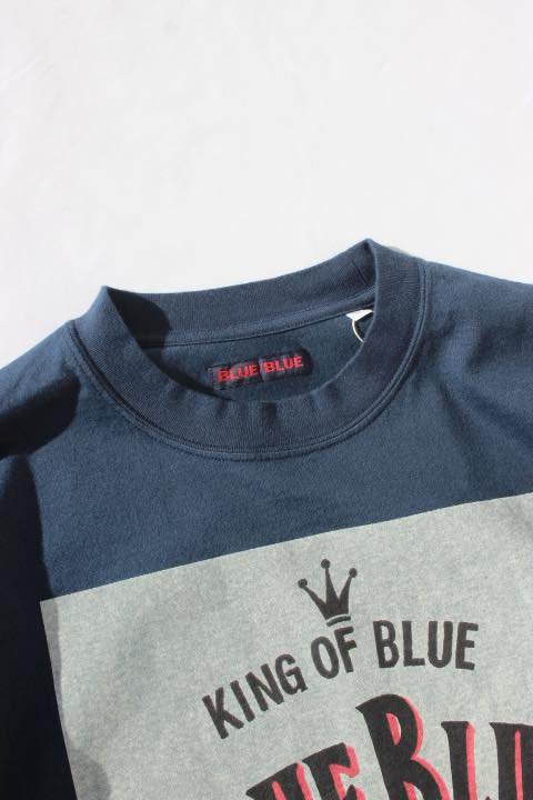 BLUE BLUE/KING OF BLUE クルーネック ロングスリーブTシャツ 2色