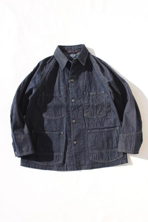 BLUE BLUE/セルビッチライトデニム ラグランスリーブカバーオール BLUE BLUE/セルビッチライトデニム ラグランスリーブカバーオール
