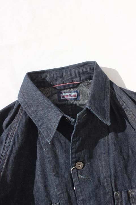 BLUE BLUE/セルビッチライトデニム ラグランスリーブカバーオール BLUE BLUE/セルビッチライトデニム ラグランスリーブカバーオール