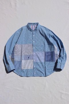 REMAKE/GINGHAM PATCH WORK SHIRTS A