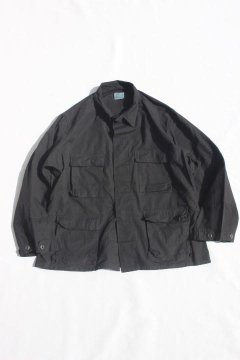 DEADSTOCK/US MILITARY BDU JACKET COMMERCIAL MODEL COTTON100% BLACK DYE MADE IN USA