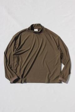 melple/PREMIERE SUEDE STANDNECK L/S OLIVE