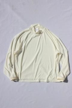 melple/PREMIERE SUEDE STANDNECK L/S WHITE