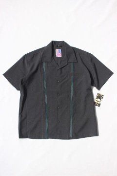 <img class='new_mark_img1' src='https://img.shop-pro.jp/img/new/icons14.gif' style='border:none;display:inline;margin:0px;padding:0px;width:auto;' />STEADY CLOTHING/THE HAROLD BOWLING SHIRT IN BLACK