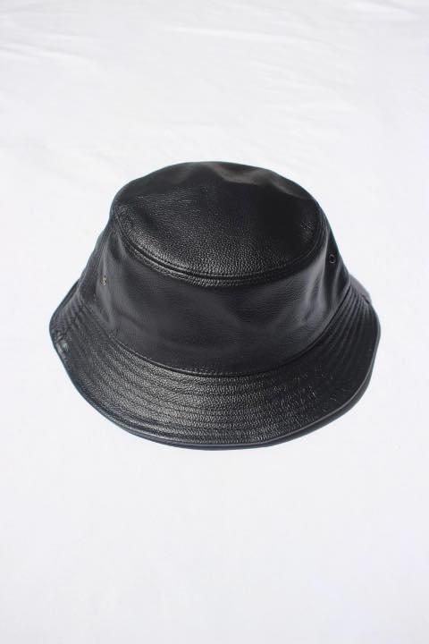 COOTIE / Fake Leather Ball Hat -Black-