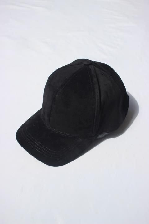 Emstate by Winner Caps/SUEDE LEATHER BASEBALL CAP BLK