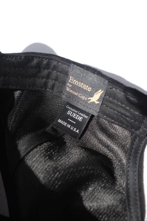 Emstate by Winner Caps/SUEDE LEATHER BASEBALL CAP BLK