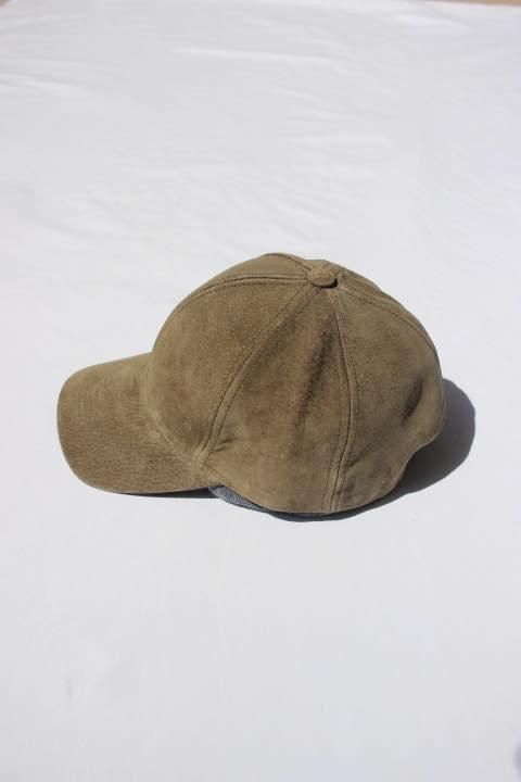 Emstate by Winner Caps SUEDE LEATHER BASEBALL CAP OLIVE