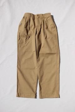 UNFRM OUTDOOR STANDARD/STRETCH CHINO CLOTH TWO TUCK WIDE PANTS BEG