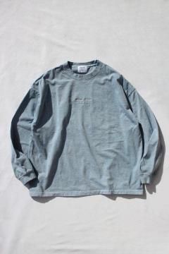 SALVAGE PUBLIC/Pigment L/S Tee(Hawaiian Quilting) BLUE