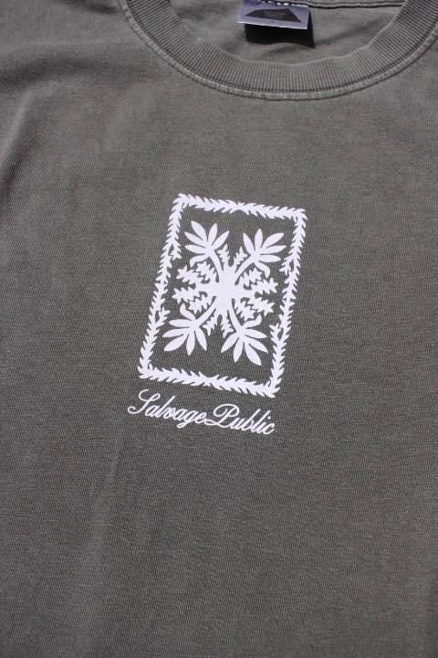 SALVAGE PUBLIC/Standard S/S Tee(Ti Leaf) BLK