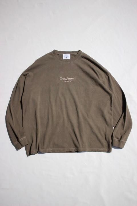 SALVAGE PUBLIC/Pigment L/S Tee(Hawaiian Quilting) COFFEE
