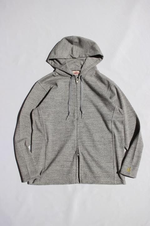 ハリウッドランチマーケット/ストレッチフライス 9.5oz ZIPUP パーカー GRY
