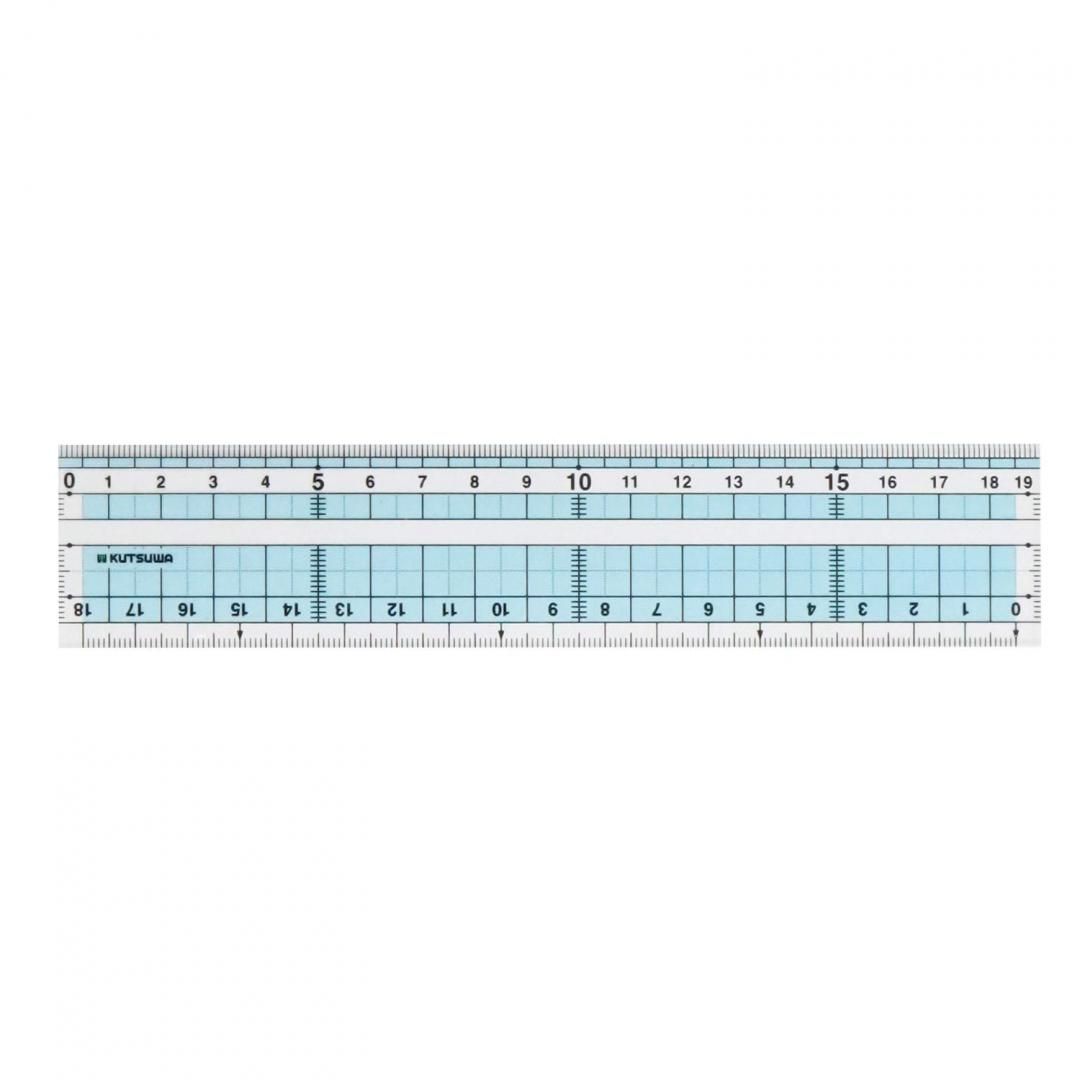 つや消し直線定規（１９ｃｍ）<br>KB047 <!-- 定規リニューアル -->