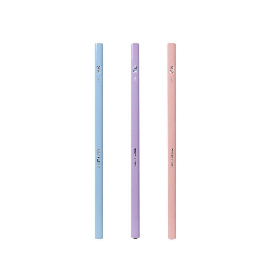 えんぴつ クツワ もちやすい三角えんぴつ(プニュ付)B芯 RF008 1箱(12本