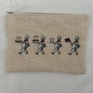 R&D.M.Co- Mr.JONES EMBROIDERY POUCH